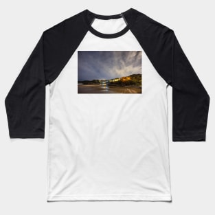 Caswell Bay on Gower in Wales at Night Baseball T-Shirt